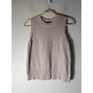 KLd Tan Knit Sleeveless Sweater Sz S/M